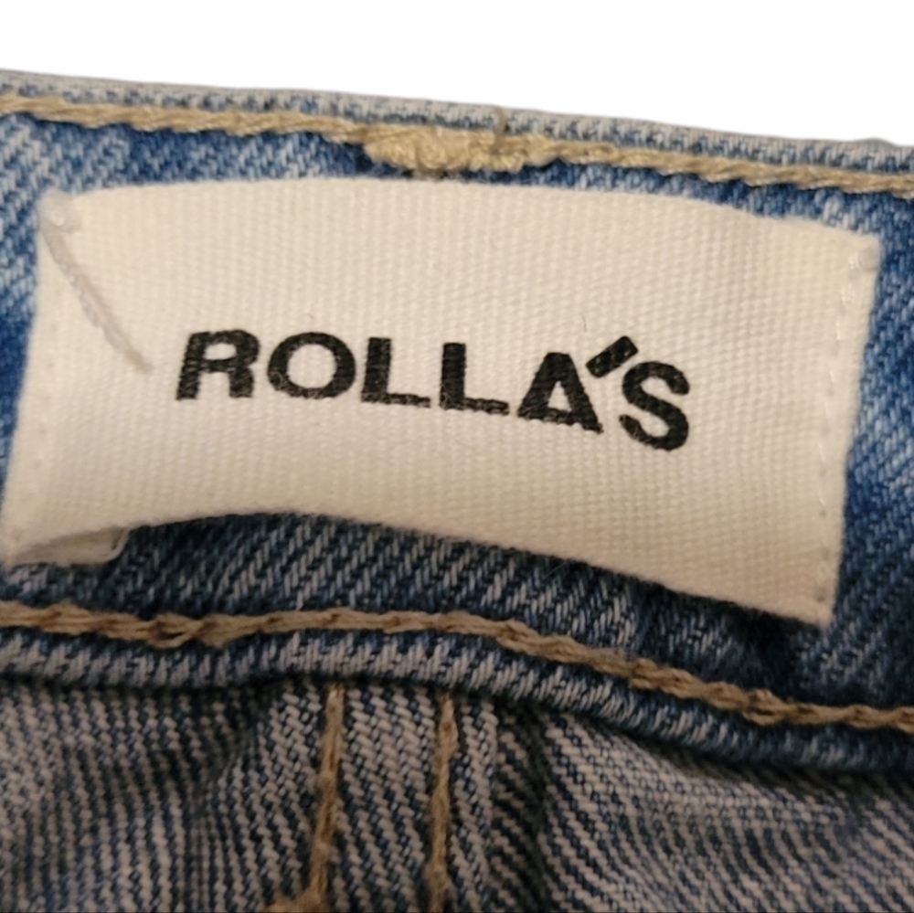 Rollas Miller Mid-High Rise Slim Jean Women's Size 27 Distressed Knee High Rise - Picture 3 of 10